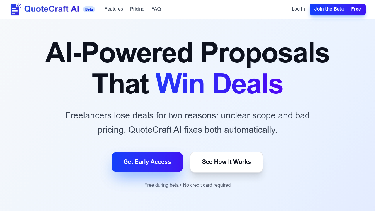 QuoteCraft AI screenshot