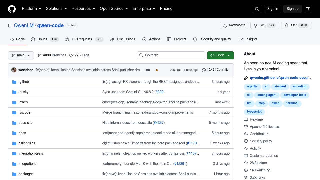Qwen Code screenshot