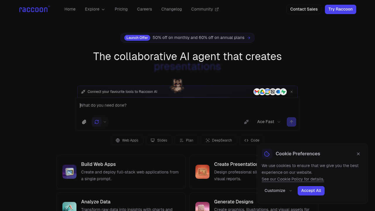 Raccoon AI screenshot
