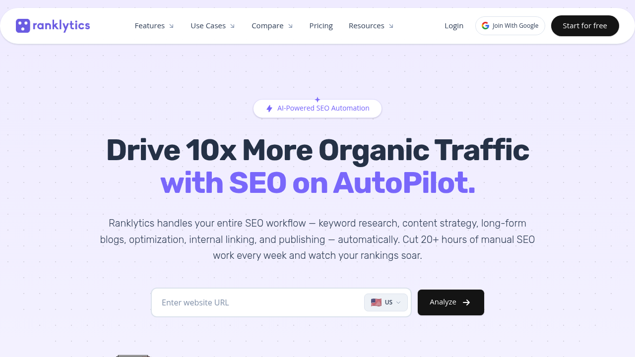 Ranklytics screenshot