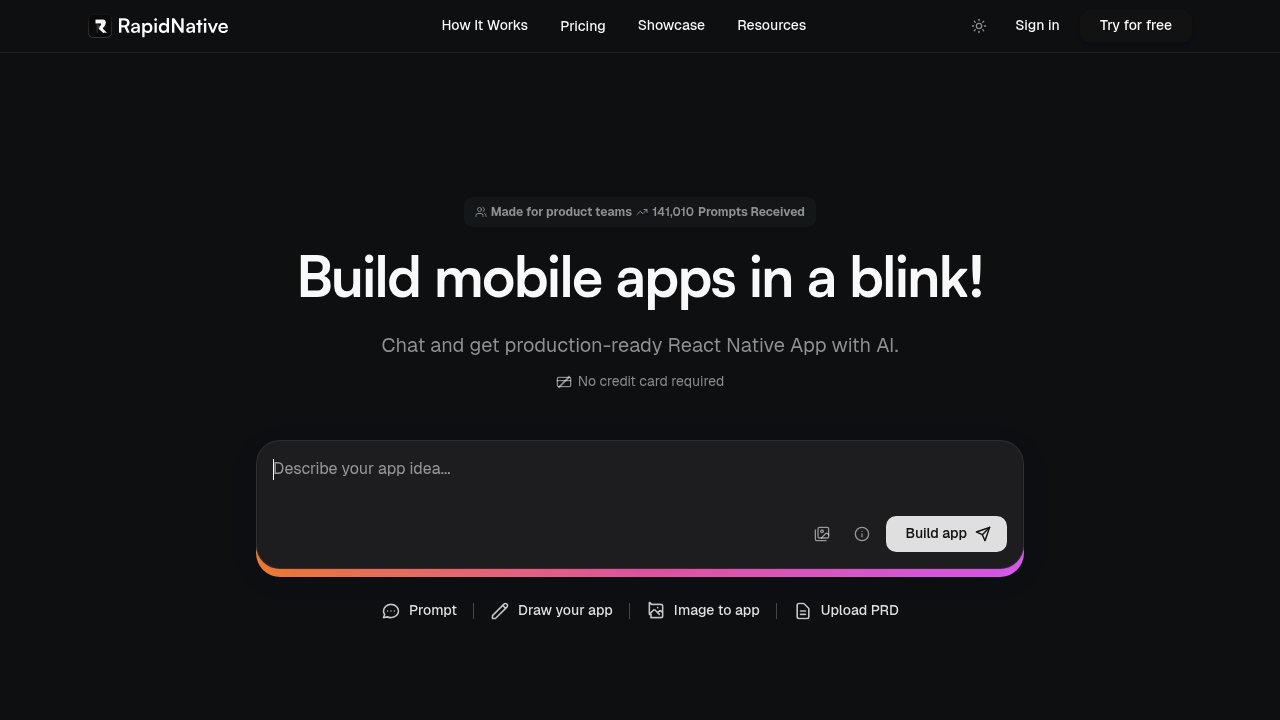 RapidNative screenshot
