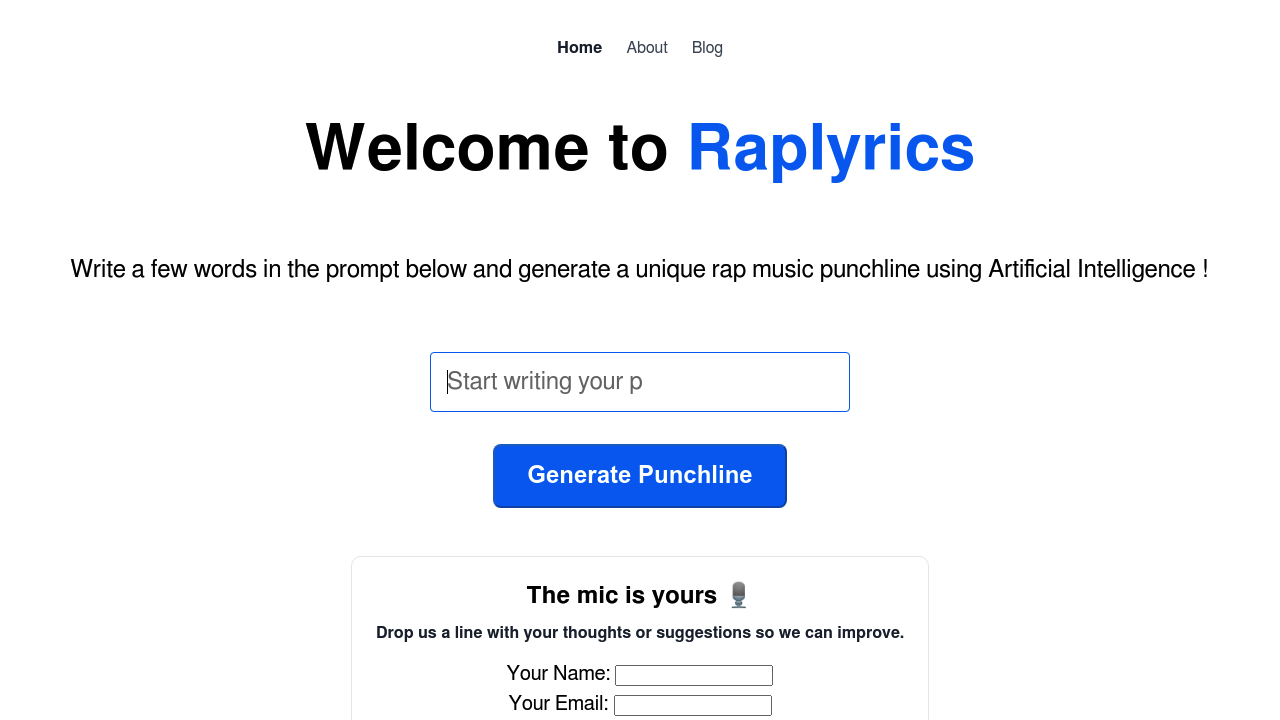 Raplyrics screenshot