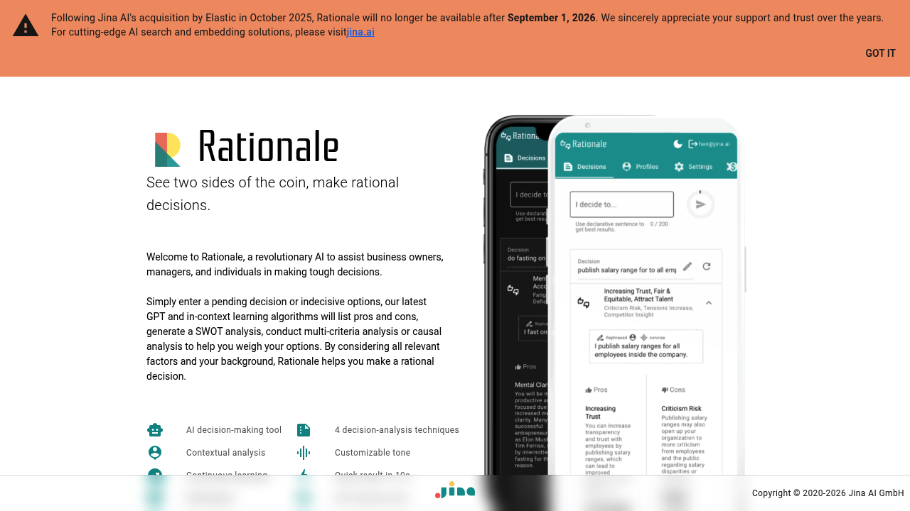 Rationale screenshot