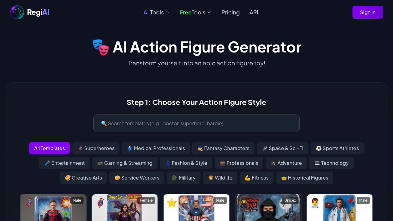 RegiAI | Action Figure Generator screenshot