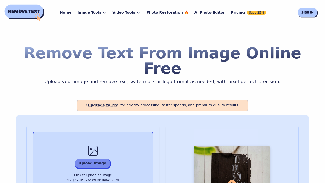 Remove Text From Image screenshot