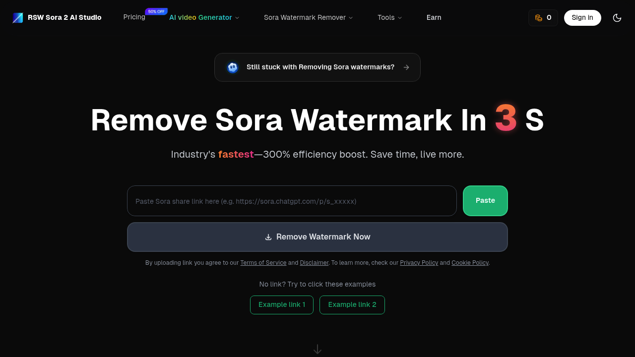 RemoveSoraWatermark in 3s screenshot