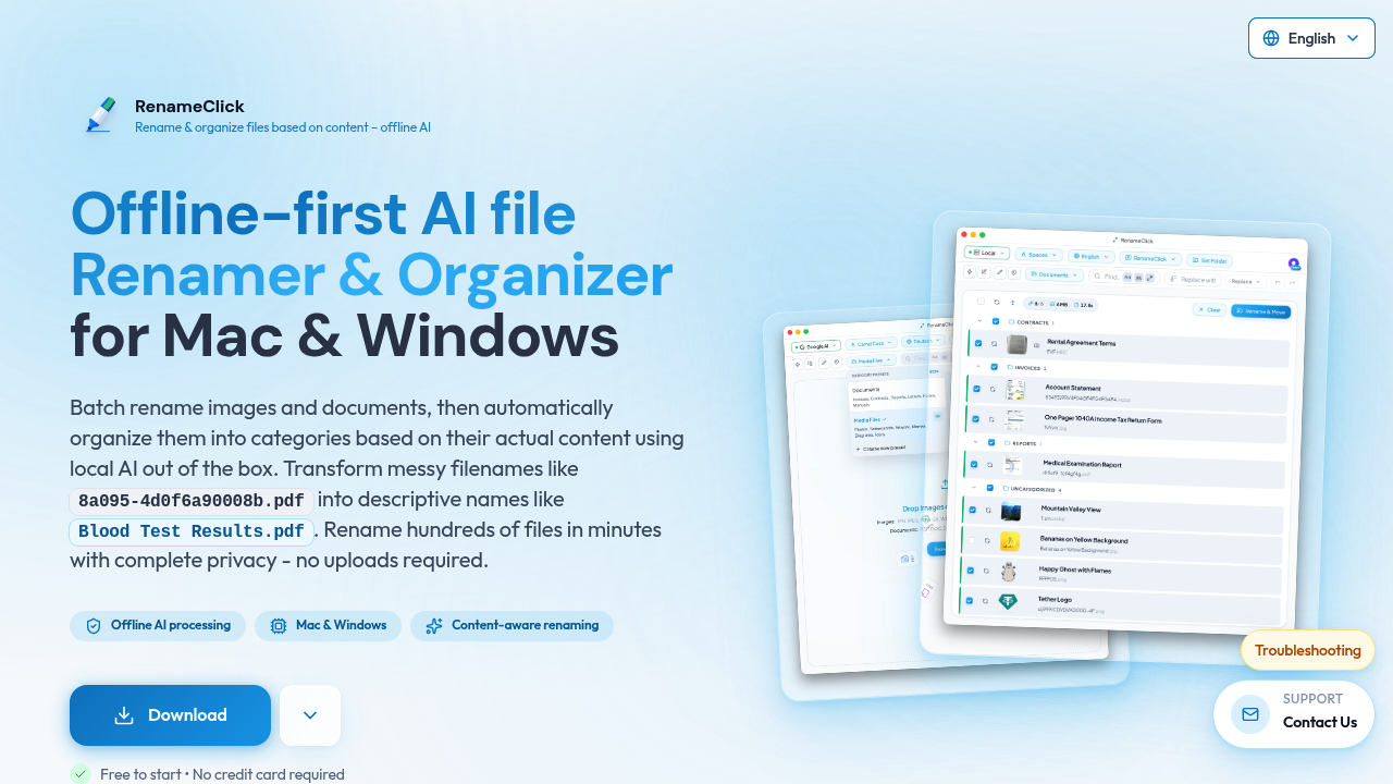 RenameClick screenshot