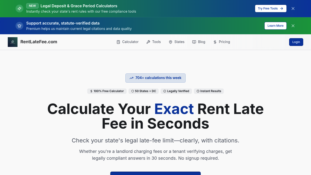 RentLateFee.com screenshot
