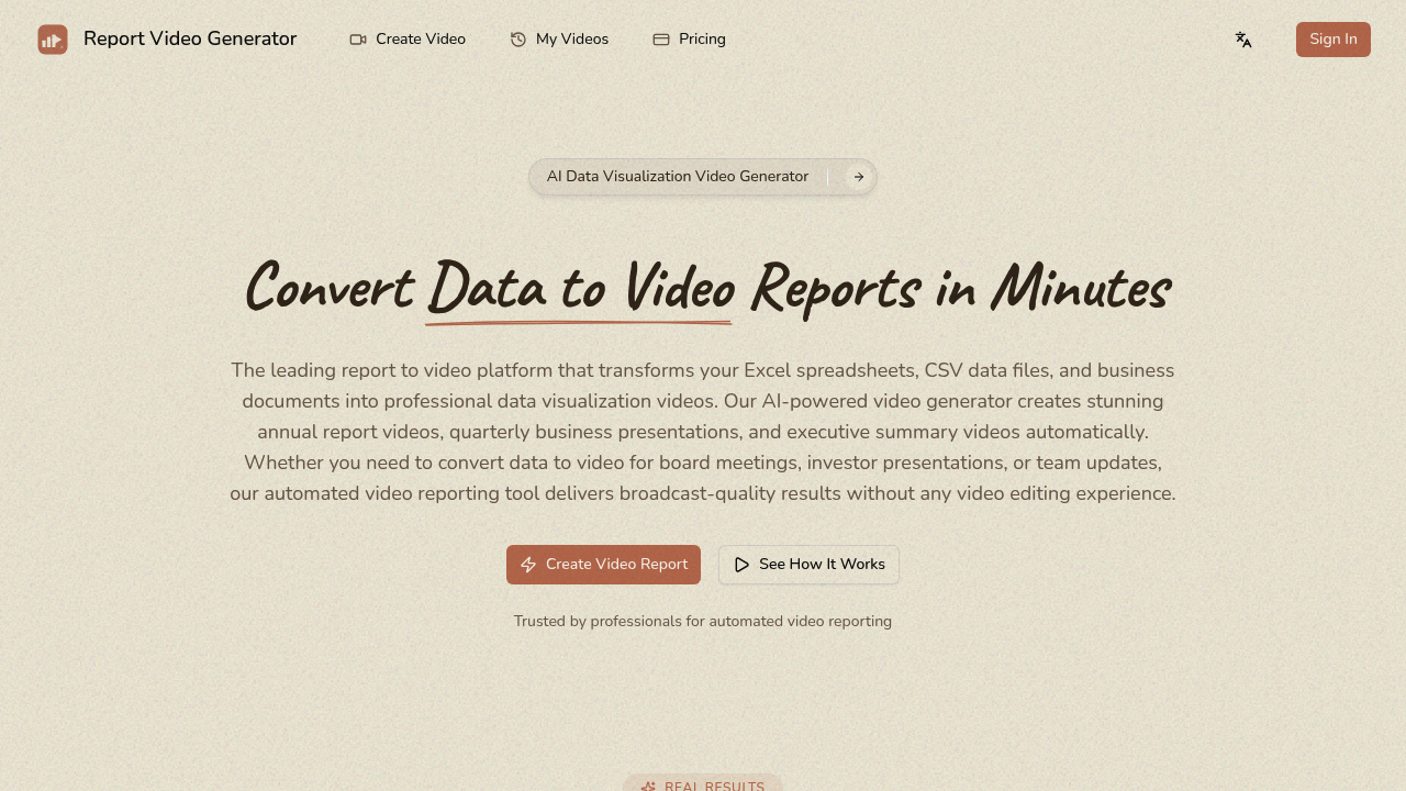 Report Video Generator screenshot