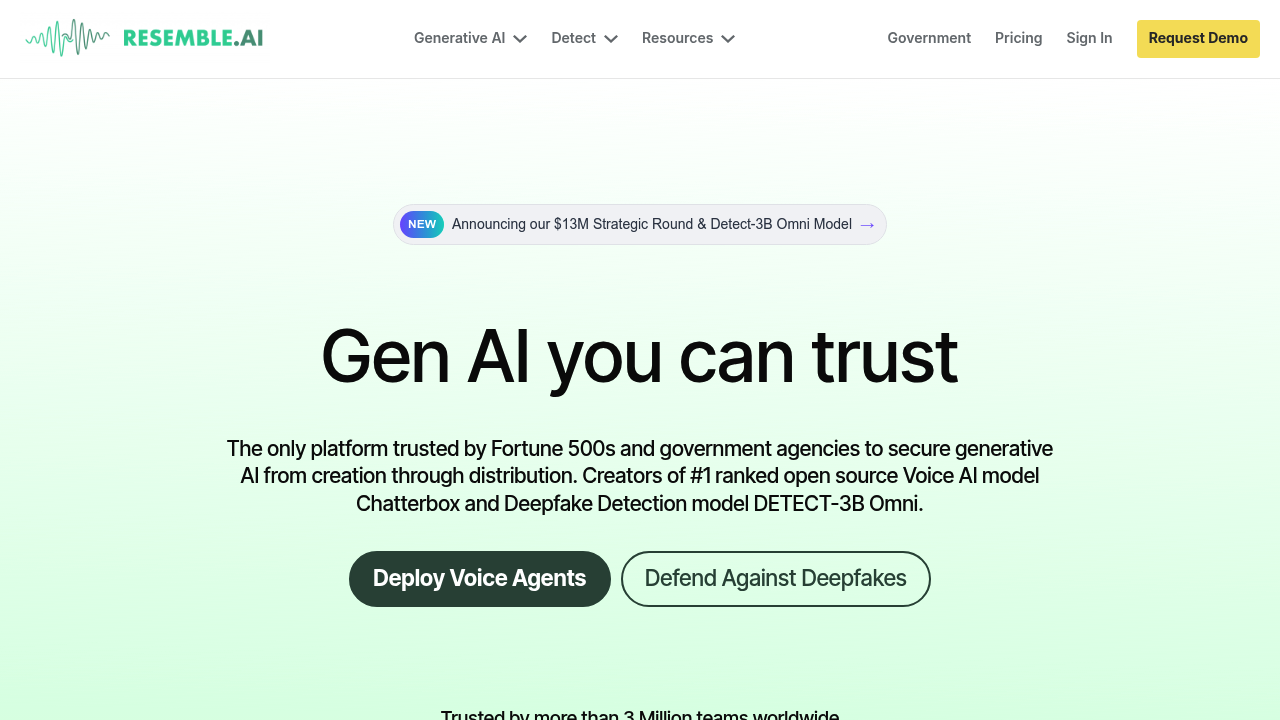 Resemble AI screenshot