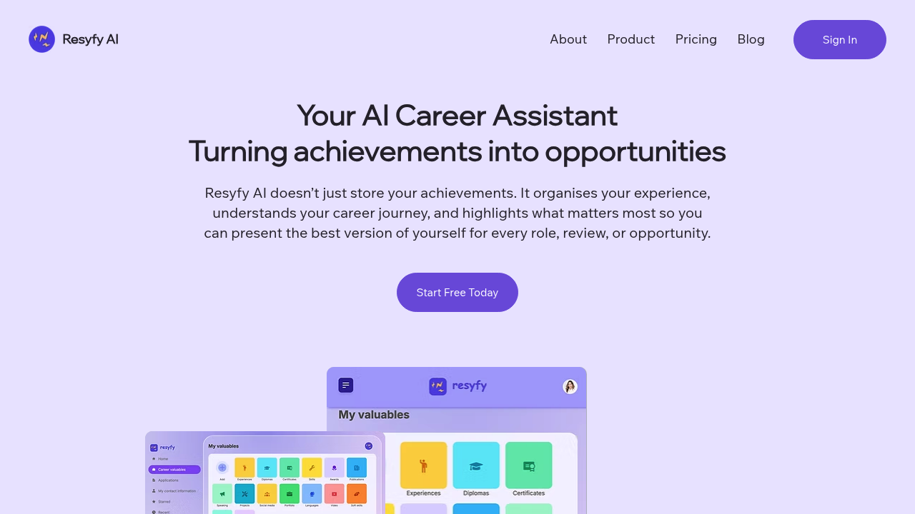Resyfy AI screenshot
