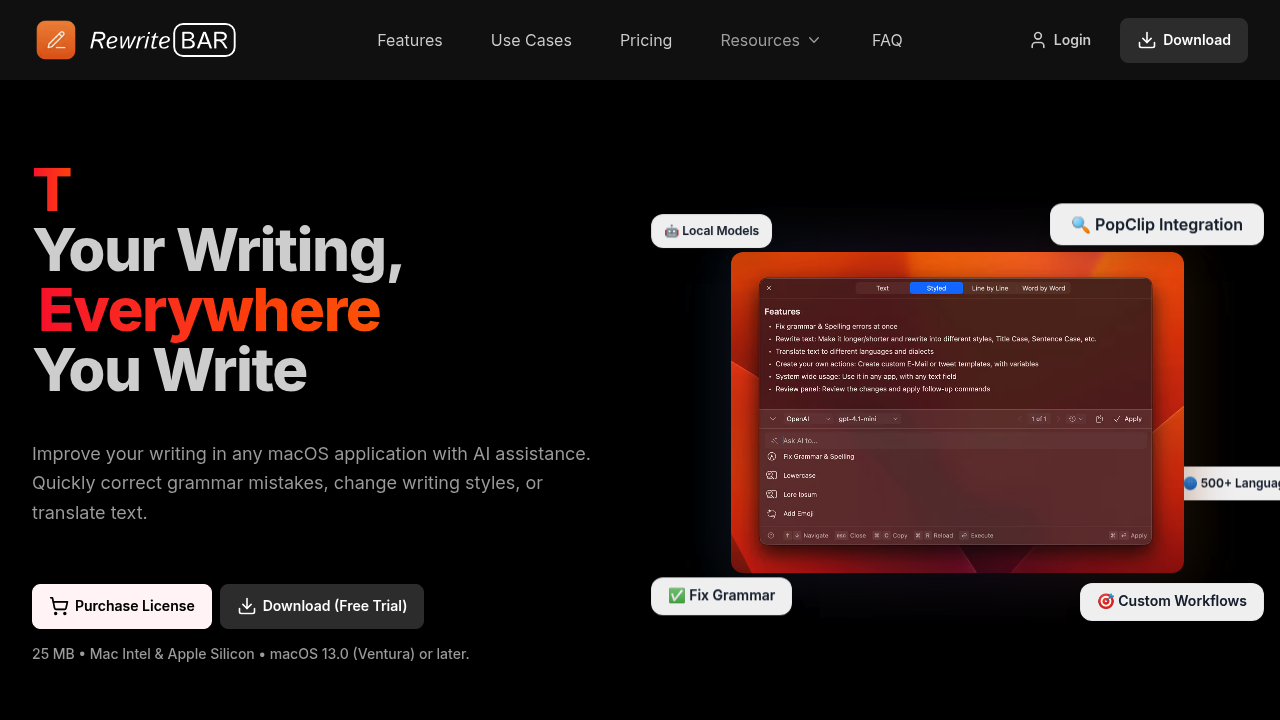 RewriteBar screenshot