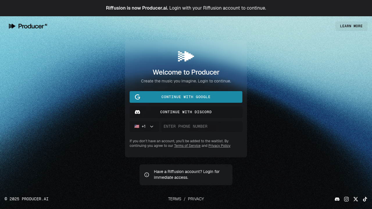 Riffusion screenshot