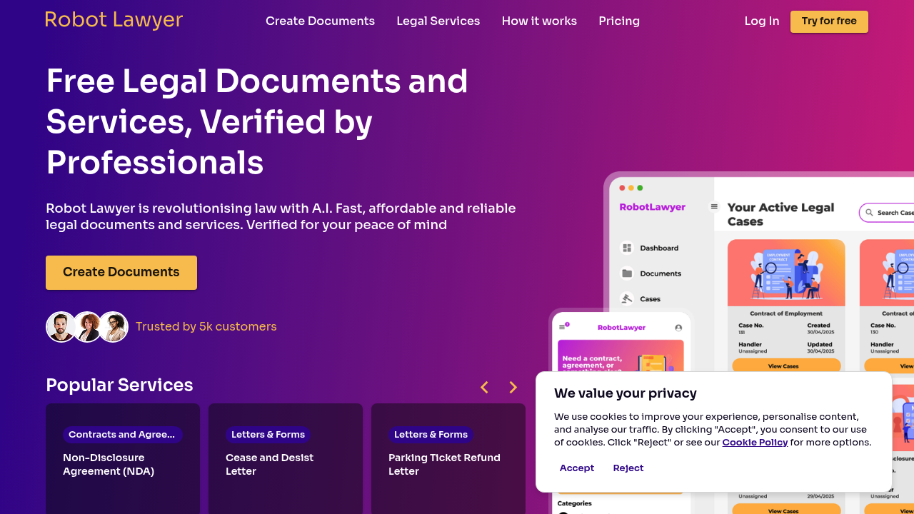 Robot Lawyer screenshot