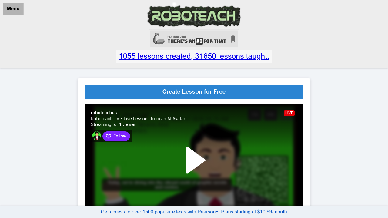 RoboTeach screenshot