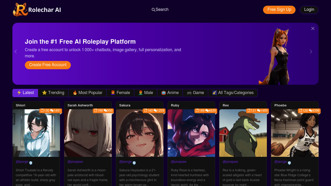 RoleChar AI screenshot