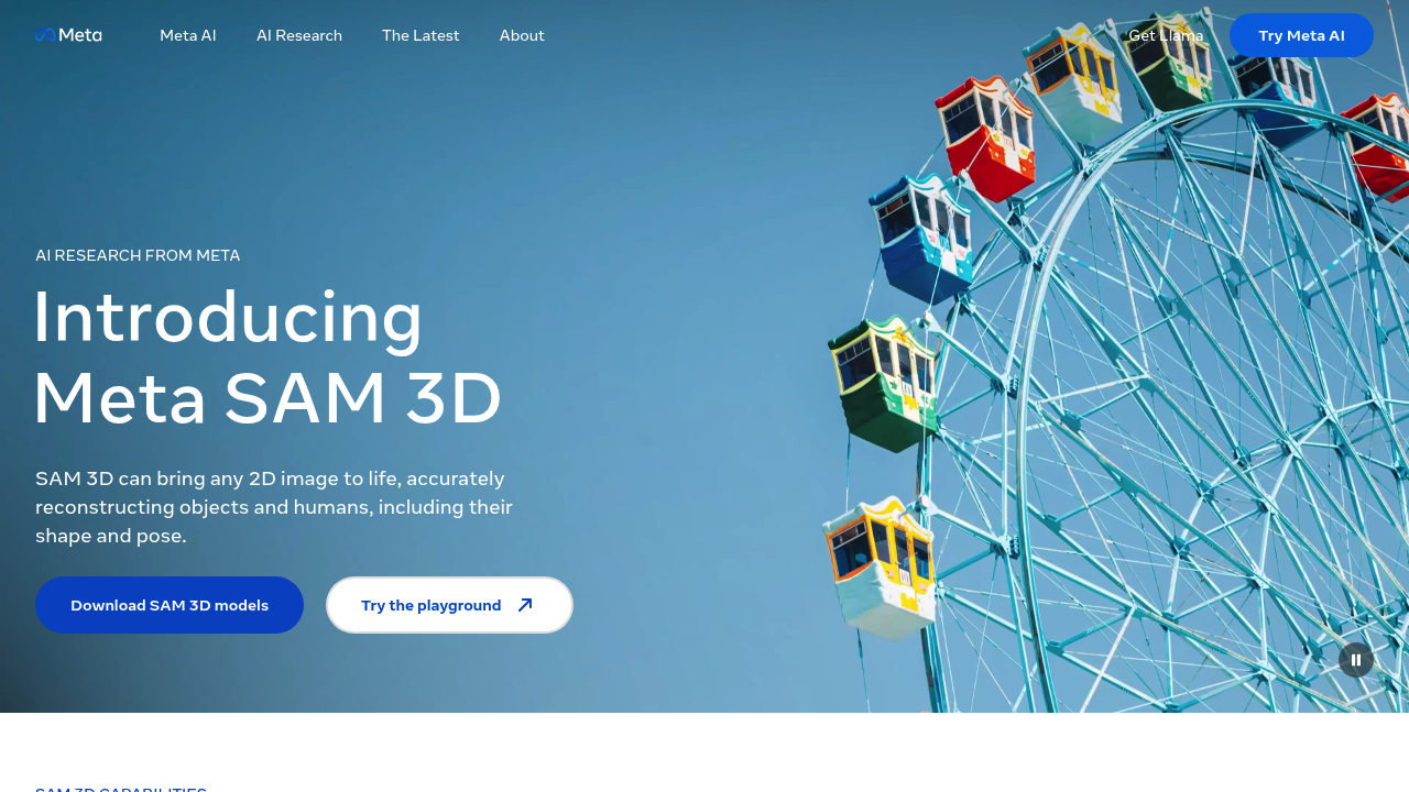 SAM 3D by Meta screenshot