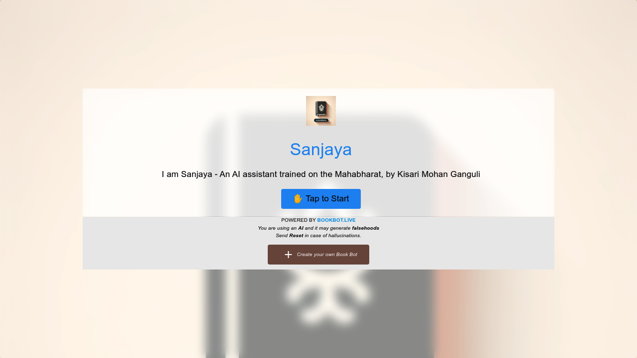 Sanjaya chatbot screenshot