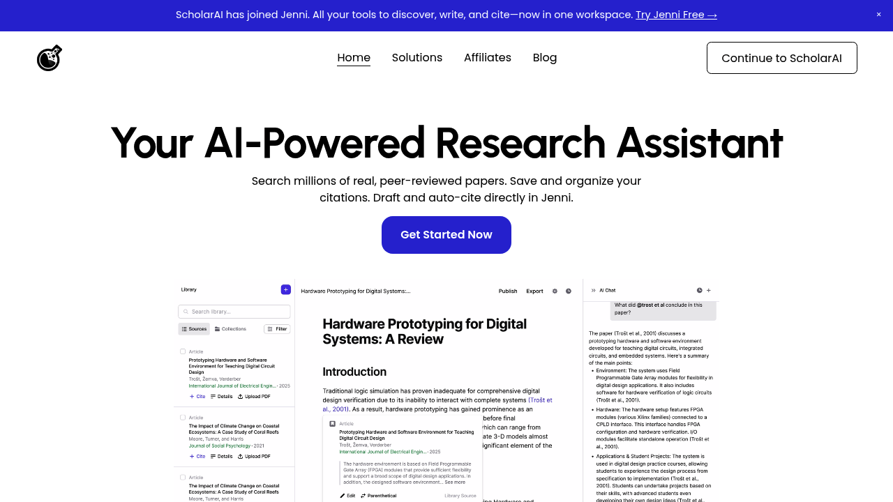 ScholarAI screenshot