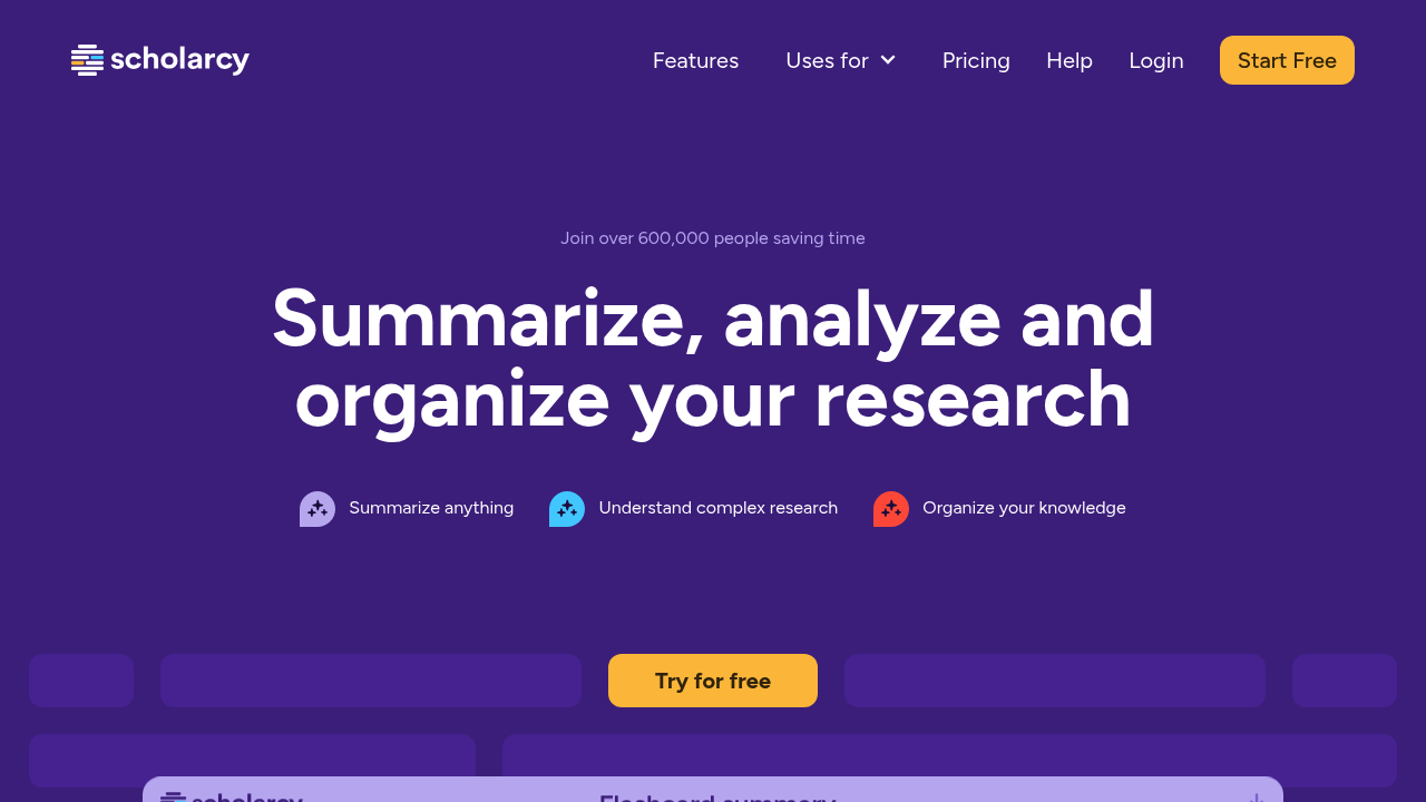 Scholarcy screenshot