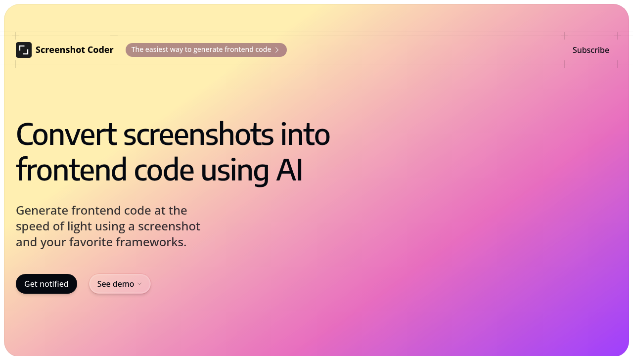 Screenshot Coder screenshot