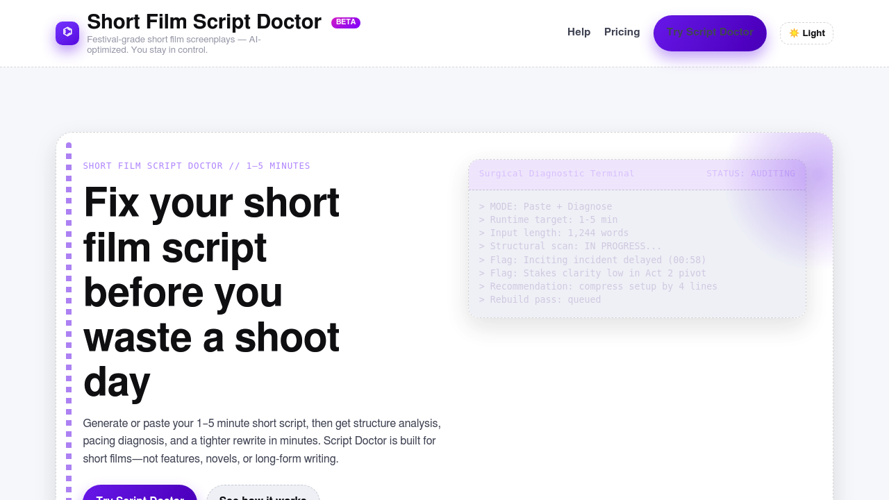 Short Film Script Doctor screenshot