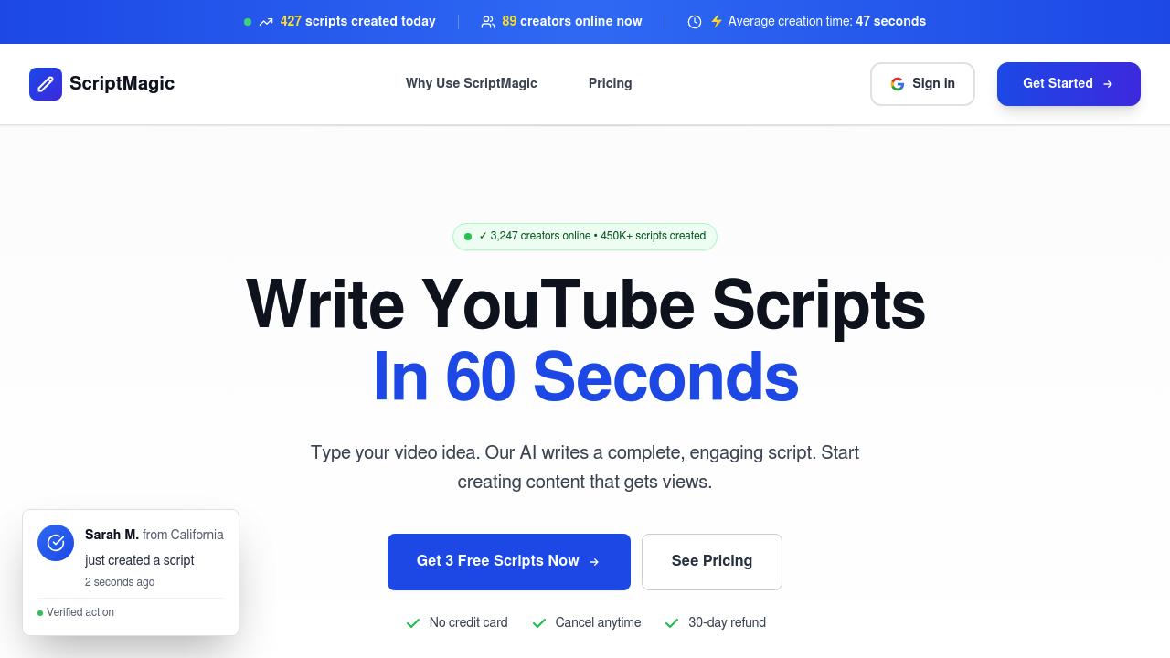 ScriptMagic AI screenshot
