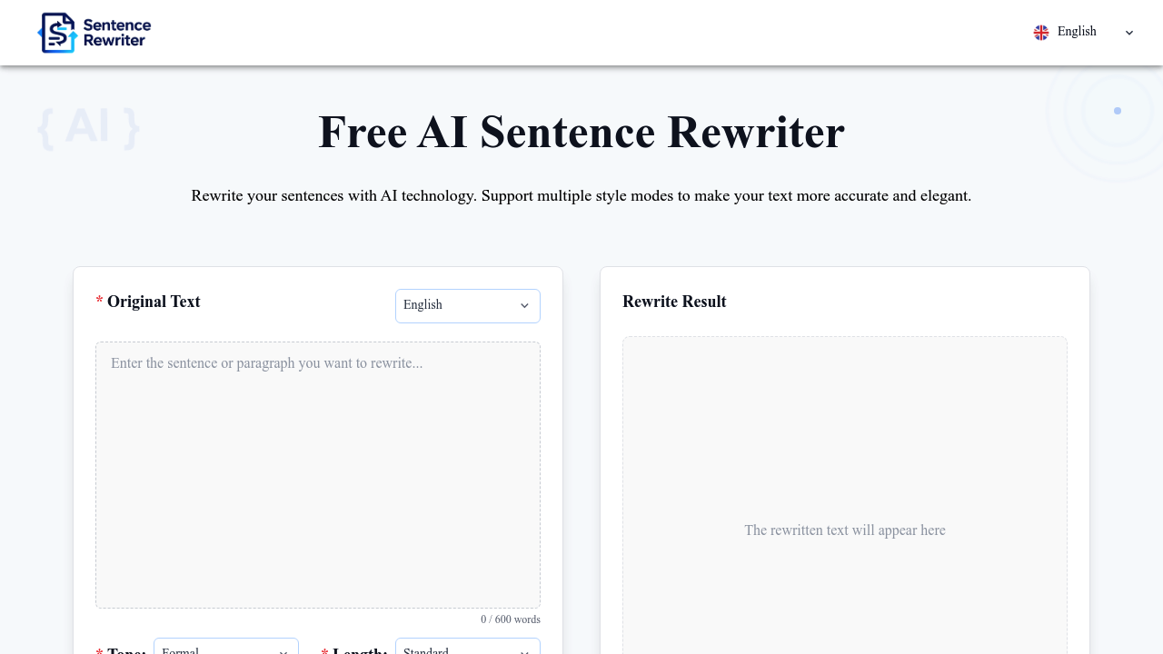 Sentence Rewriter.cc screenshot