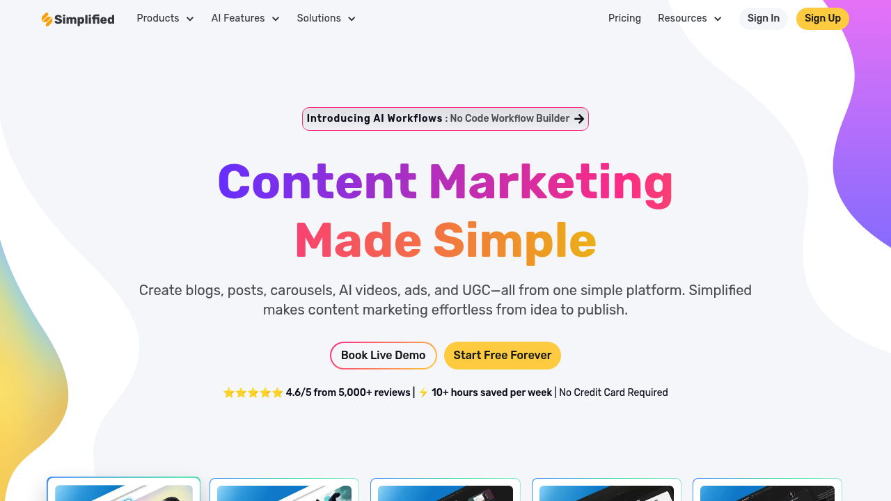 Simplified screenshot