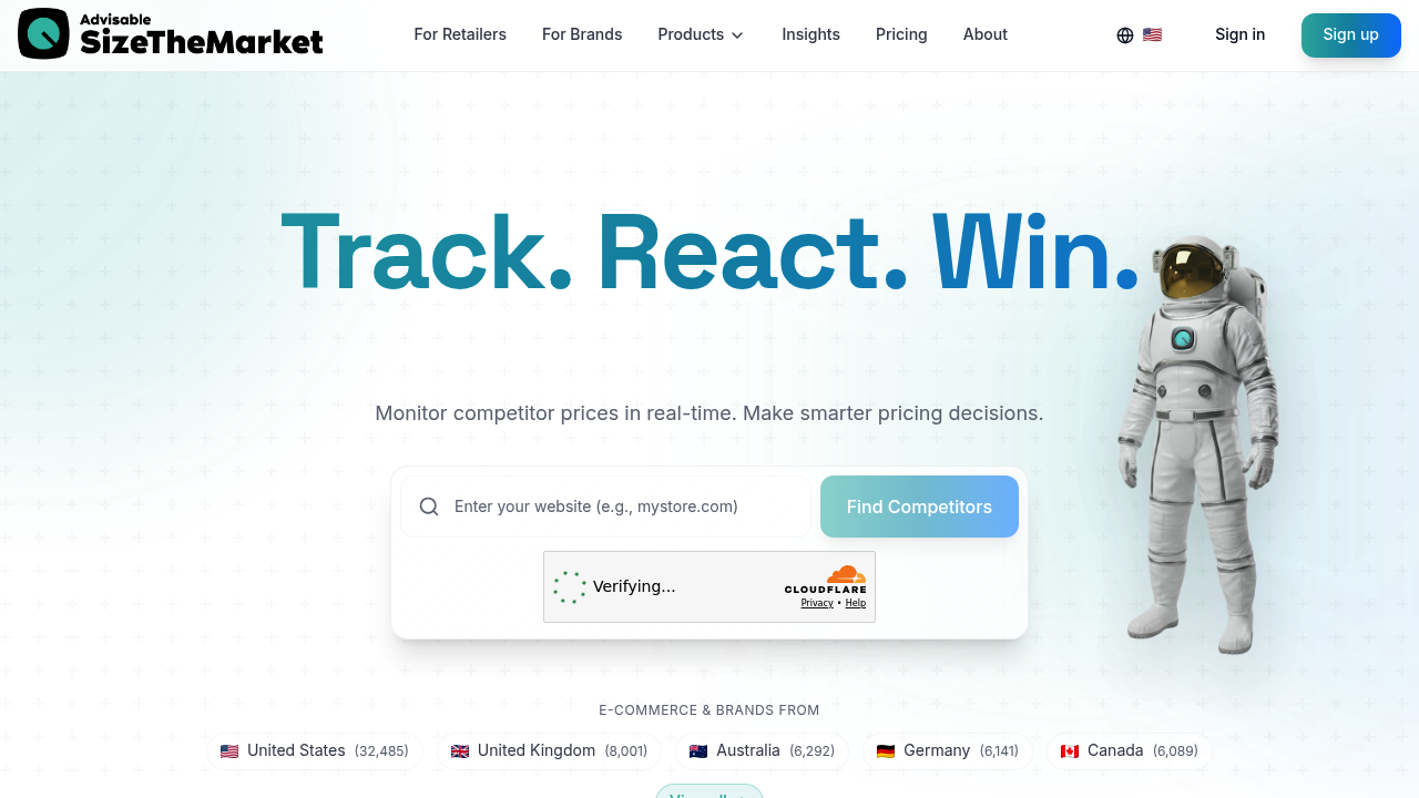 Size the Market screenshot