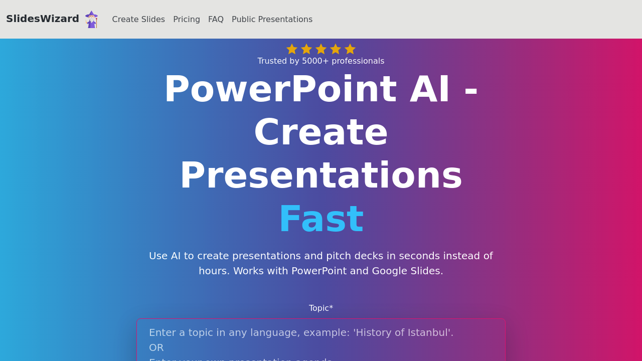 Slides Wizard screenshot