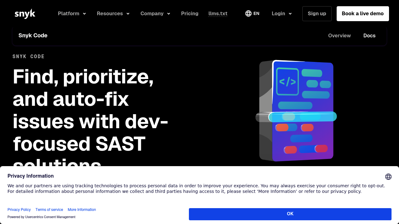 Snyk Code screenshot