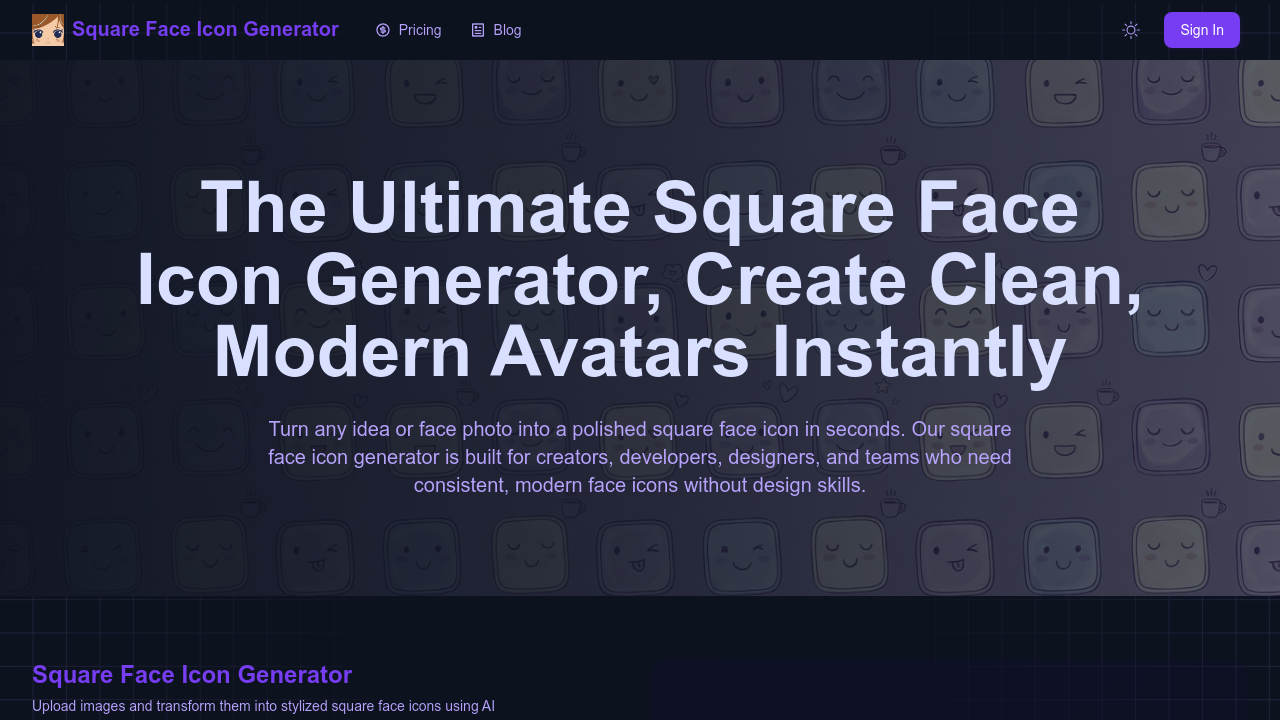 Square Face Icon Generator screenshot