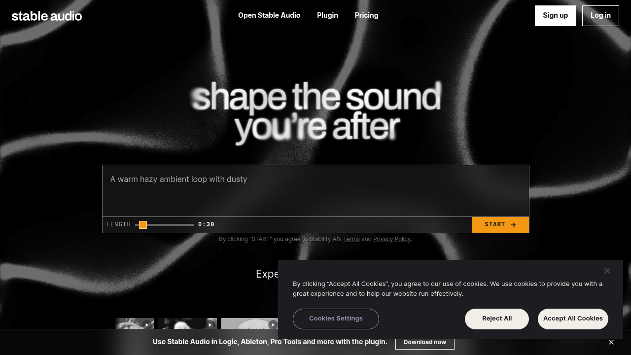 Stable Audio screenshot