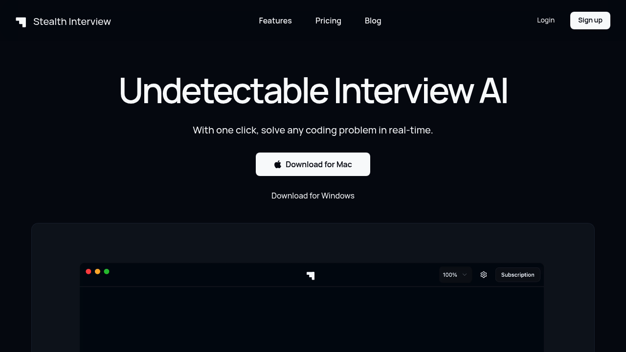 Stealth Interview screenshot