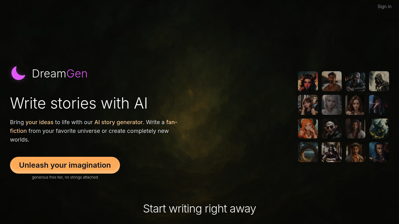 Story AI by DreamGen screenshot