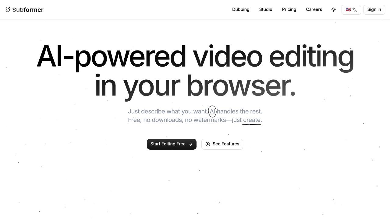 Subformer screenshot