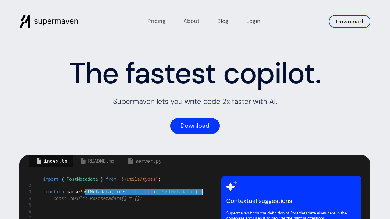 Supermaven screenshot