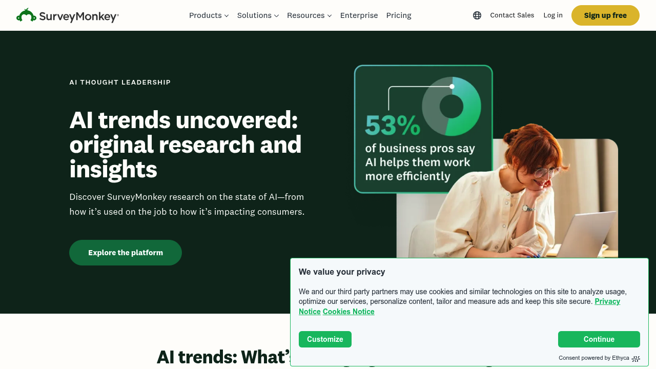 SurveyMonkey AI screenshot