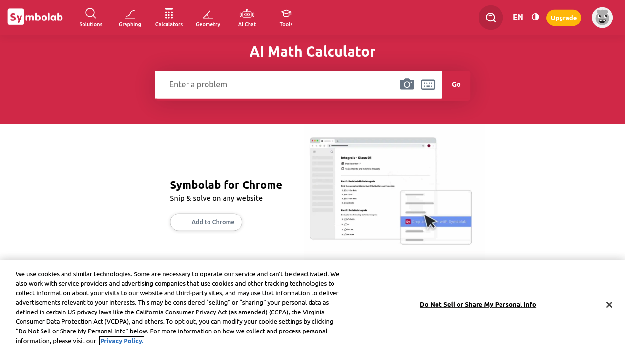 Symbolab screenshot