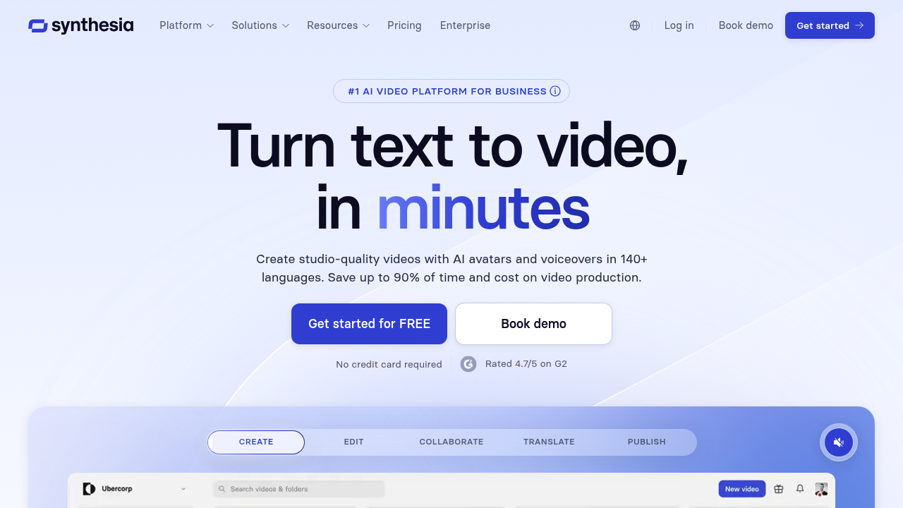 Synthesia screenshot