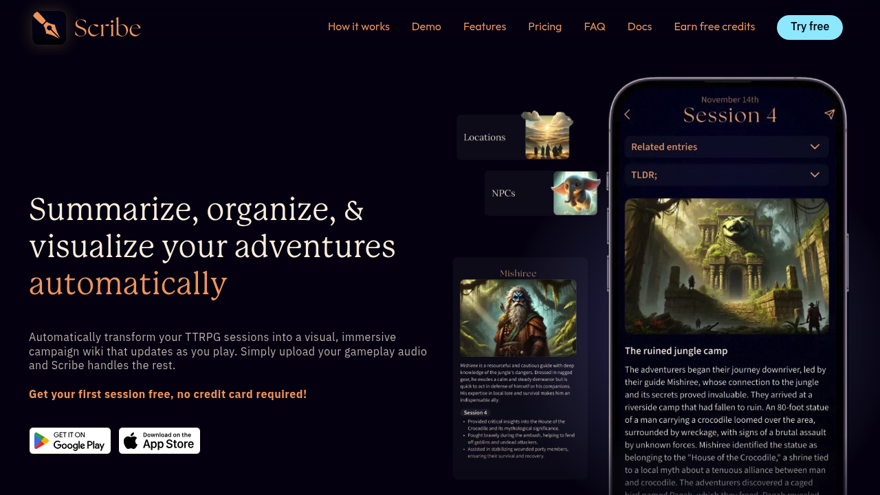 Tabletop Scribe screenshot