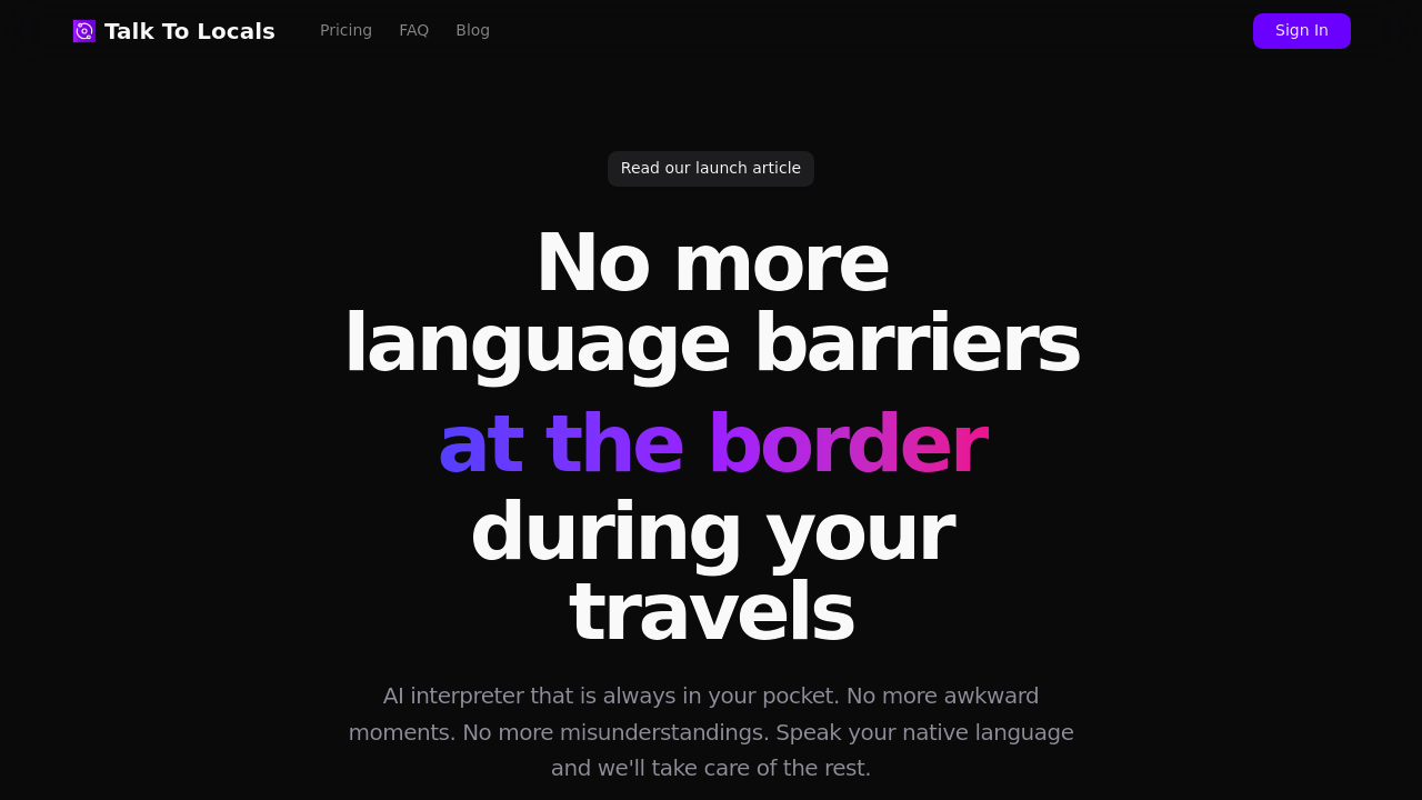 Talk To Locals screenshot