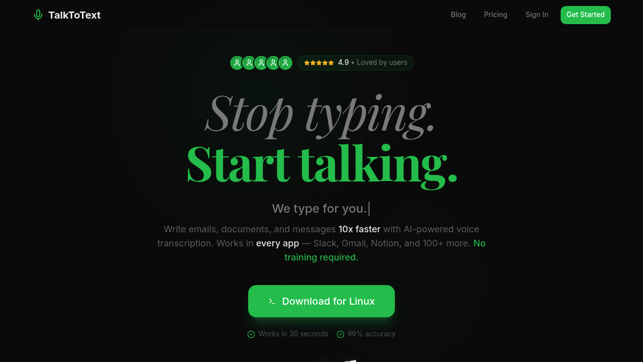 TalkToText screenshot