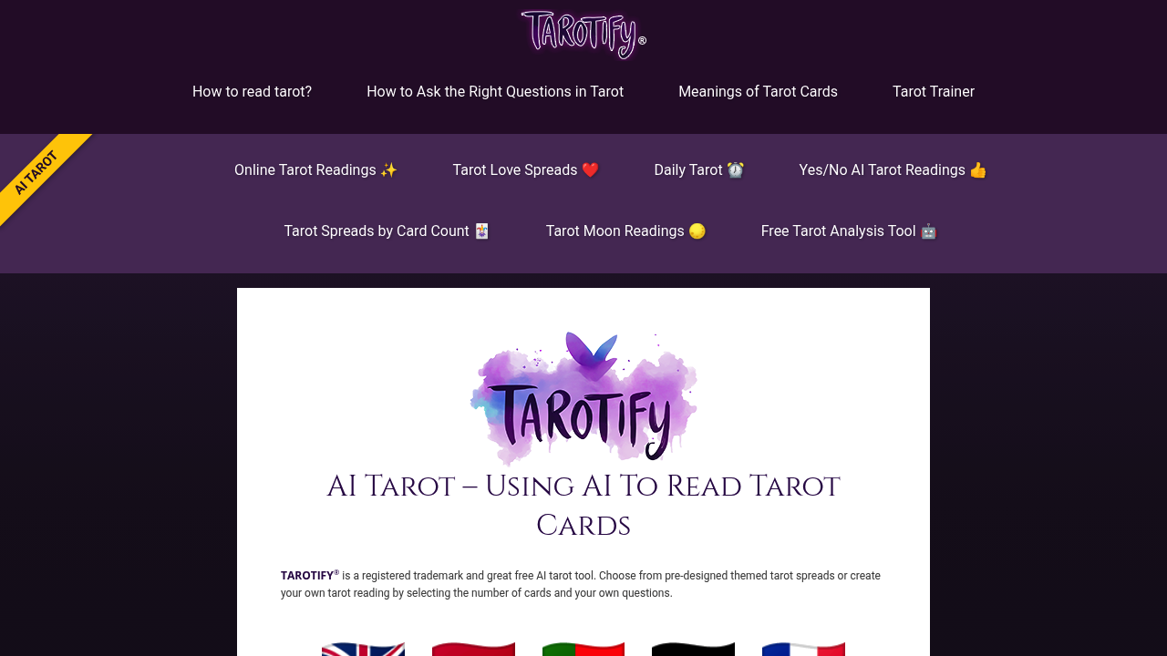 Tarotify screenshot