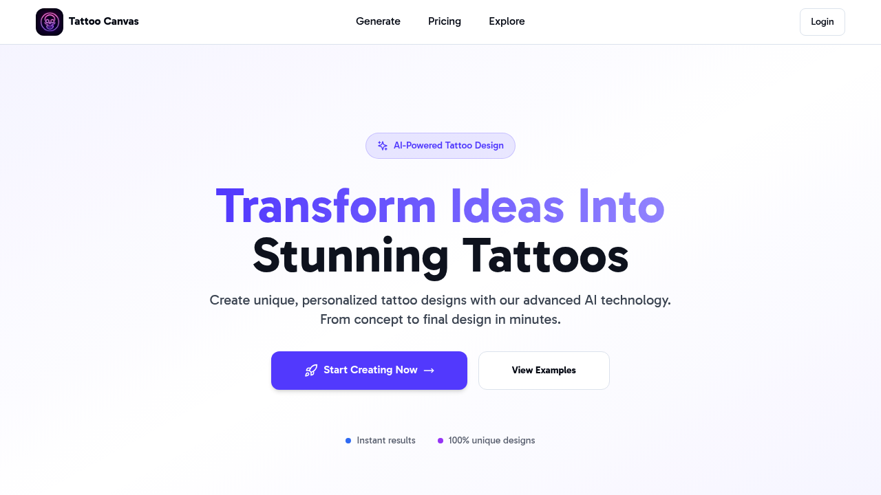 Tattoo Canvas screenshot