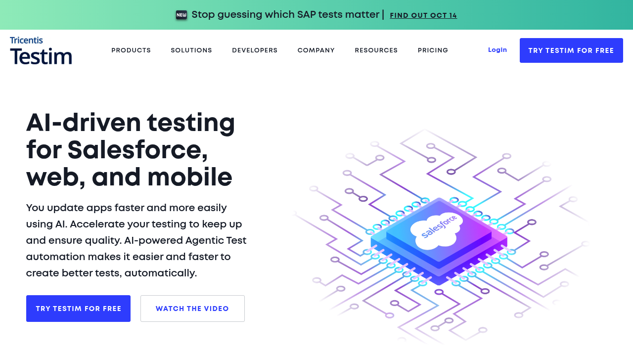 Testim screenshot