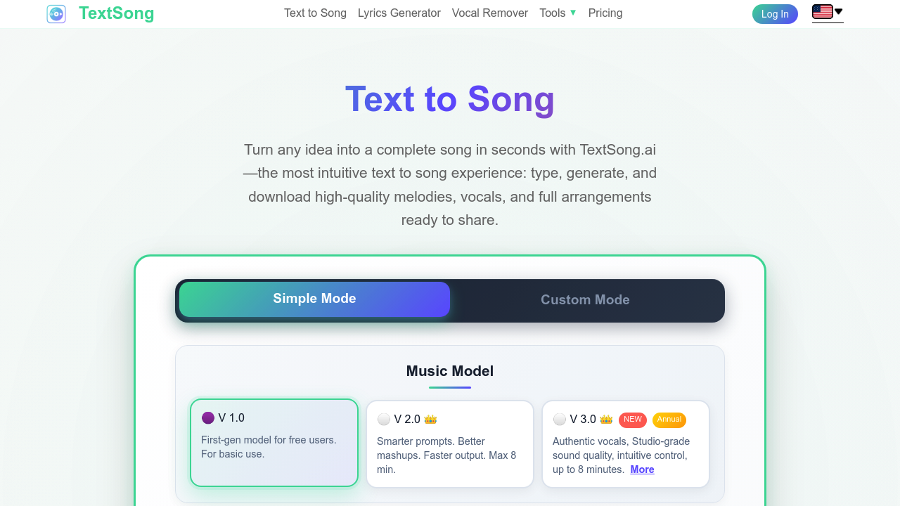 TextSong.ai screenshot