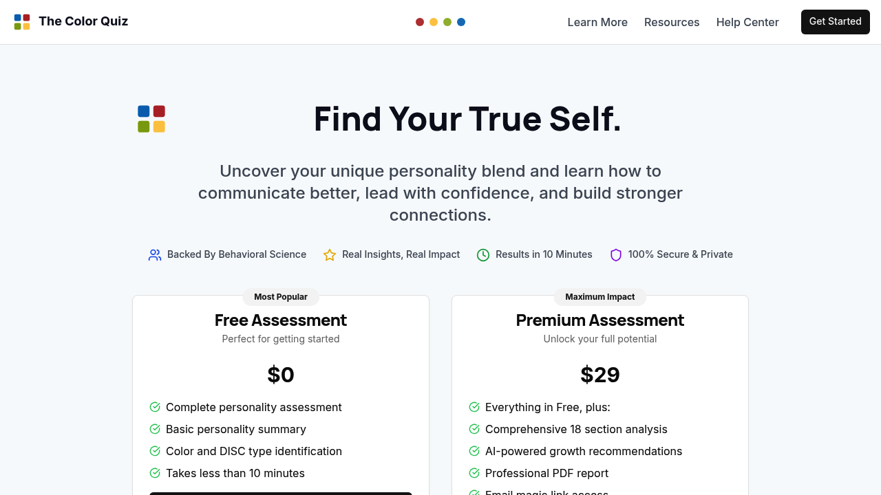 The Color Quiz screenshot