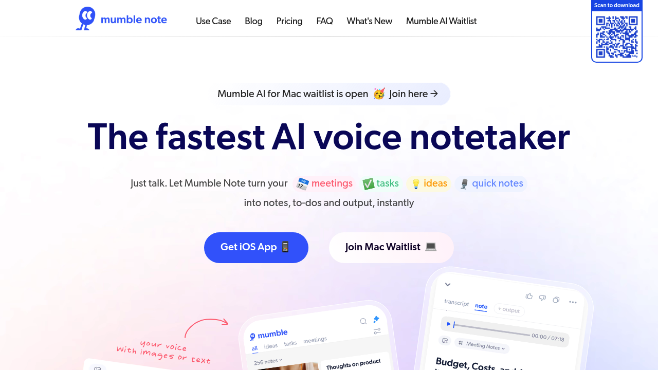 Mumble Note: AI Voice Notetaker screenshot